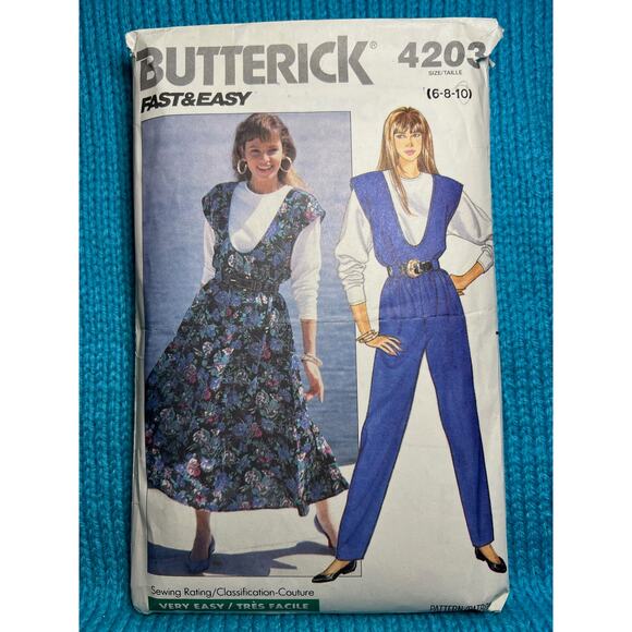Butterick Sewing pattern 4203 Dress Jumpsuit scoop neck size 6 8 10 - Picture 1 of 6